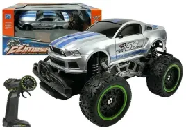 auto-zdalnie-sterowane-r-c-6-5-km-h-wysokie-kola-srebrne-lean-toys