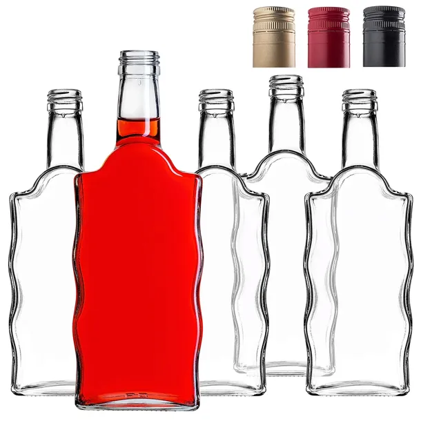 50 SZT. BUTELKA SZKLANA na NALEWKI WINO SOK LIKIERY BIMBER FALA 500ml 0,5L