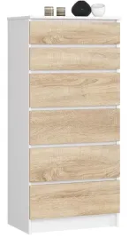 komoda-akord-k60-6sz-60-x-40-x-130-cm-bialy-dab-sonoma