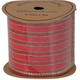 wstazka-zlote-paski-63cmx3m-czerwona-koopman