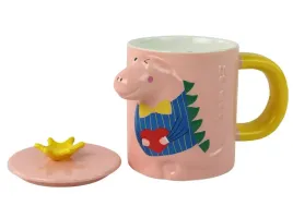 kubek-z-przykrywka-dinozaur-rozowy-dinozaur-400-ml-lean-toys