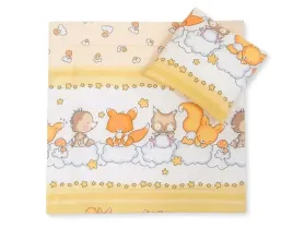 posciel-do-wozka-z-wypelnieniem-kolderka-i-poduszka-lesne-zwierzatka-krem