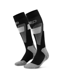 meskie-sportowe-podkolanowki-kompresyjne-na-zime-z-welna-merino-czarne-cep