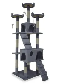 drapak-drzewko-legowisko-wieza-dla-kota-170cm-jasnoszary