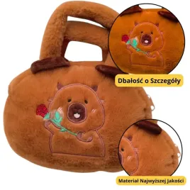 torba-pluszowa-z-kapibara-z-roza-brazowy-20cm-lean-toys