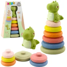 miekka-piramida-sensoryczna-dinozaur-gumowa-eko-kolorowa-lean-toys