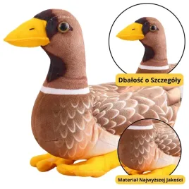 pluszowa-maskotka-przytulanka-kaczka-brazowo-zolta-28cm-lean-toys