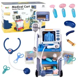 zestaw-malego-doktora-wozek-medyczny-rtg-ekg-swiatla-niebieski-16-el-lean