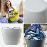 pojemnik-elastyczny-kosz-mocny-wiadro-ogrodowy-budowlane-mocne-szary-42l-stan-opakowania-oryginalne