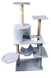 drapak-dla-kota-legowisko-wieza-domek-5-poziomow-szary-bauerkraft
