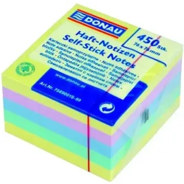 bloczek-samoprzylepny-76x76mm-450k-mix-4-kolorow-pastelowych-donau-7589001