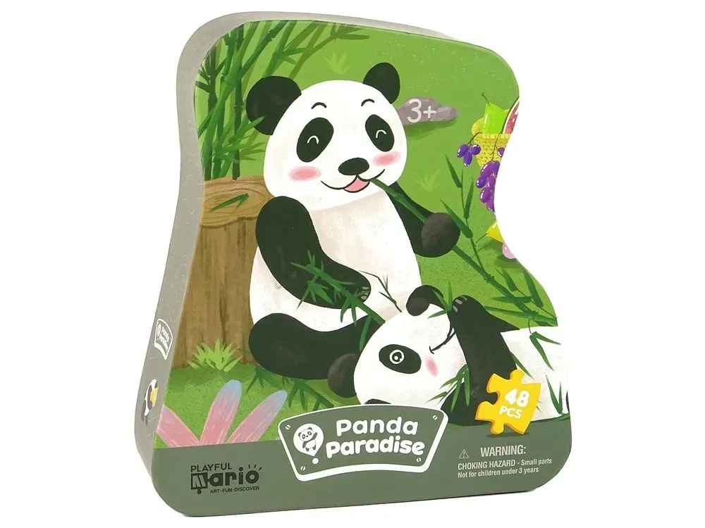 puzzle-panda-las-bambusowy-48-elementow-lean-toys
