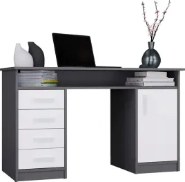 biurko-ada-antracyt-bialy-125-cm-4-szuflady-3-polki-1-drzwi-do-pokoju-biura