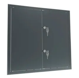 drzwiczki-rewizyjne-dwuskrzydlowe-100x100cm-grafit-metal-malowane-z-kluczem