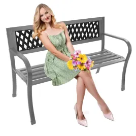 azurowa-lawka-ogrodowa-z-oparciem-parkowa-metalowa-taras-balon-szara