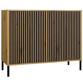komoda-kamaro-2d-slim-dab-artisan-szafka-lamele-front-ryflowany-do-salonu