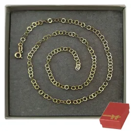lancuszek-srebrny-koleczka-42-cm-diamentowany-srebro-925-zlocone