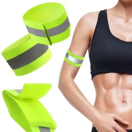 2x-opaska-odblaskowa-do-biegania-na-rower-na-reke-ramie-rzep-zolta-bhp-2szt