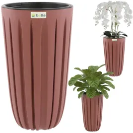 donica-na-kwiaty-wysoka-wklad-h-50cm-rozowa-okragla-zlobienia-matowa-styl
