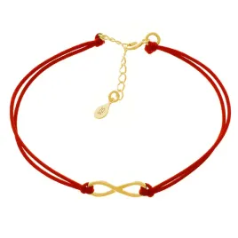 infinity-bransoletka-sznurek-srebro-zlocone-kolory
