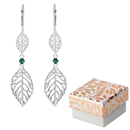 kolczyki-srebrne-dlugie-listki-swarovski-bicone-liscie-srebro-925