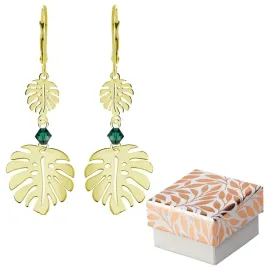 kolczyki-dlugie-srebrne-zlocone-lisc-monstera-kr-swarovski-srebro-925