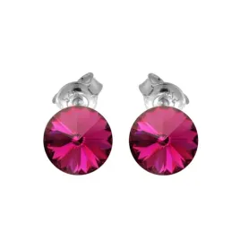 kolczyki-srebrne-sztyfty-swarovski-rivoli-6mm-fuchsia-srebro-925