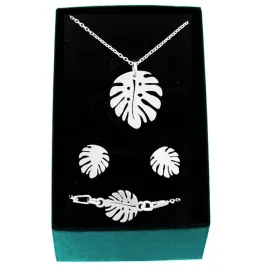komplet-srebrny-3w1-lisc-monstera-srebro-925
