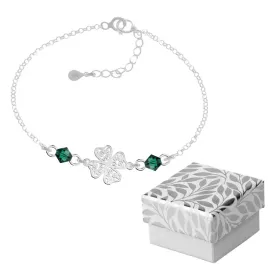 bransoletka-srebrna-koniczynka-azurowa-swarovski-bicone-srebro-925