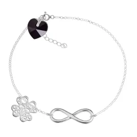 bransoletka-srebrna-na-noge-infinity-i-koniczynka-serce-swarovski-srebro