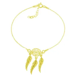 bransoletka-srebrna-zlocona-lapacz-snow-boho-srebro-925