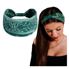 opaska-na-glowe-zielona-do-wlosow-szeroka-turban-paisley-elastyczna-wygodna
