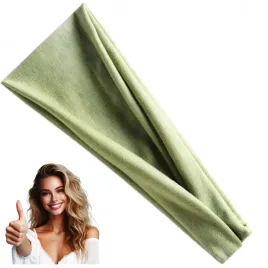 opaska-na-glowe-zielona-do-wlosow-szeroka-turban-elastyczna-gladka-wygodna