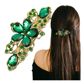 spinka-do-wlosow-zlota-zielona-z-cyrkoniami-w-kwiaty-wygodna-i-efektowna