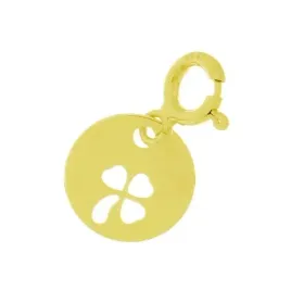 zawieszka-srebrna-zlocona-kolko-koniczynka-charms-wisiorek-srebro-925