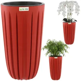 donica-na-kwiaty-wysoka-wklad-h-50cm-czerwona-okragla-zlobienia-matowa-styl