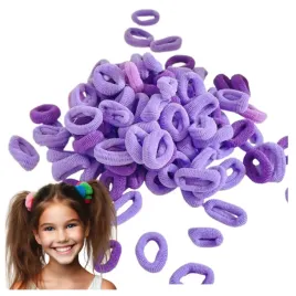 gumki-do-wlosow-fioletowe-zestaw-100-sztuk-mini-frotki-bezpieczne-i-wygodne