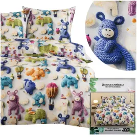 posciel-3-cz-160x200-2-poszewki-dla-dzieci-kolorowa-szydelkowe-zwierzatka