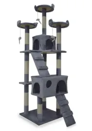 drapak-drzewko-legowisko-wieza-dla-kota-170cm-jasnoszary