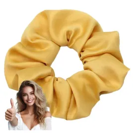 gumka-do-wlosow-satynowa-scrunchies-zolta-bezpieczna-frotka-matowa-wygodna