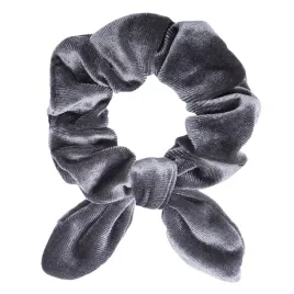 gumka-do-wlosow-szara-dluga-z-kokarda-welurowa-bezpieczna-lekka-i-efektowna