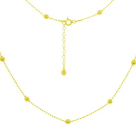 lancuszek-srebrny-zlocony-kuleczki-diametowane-choker-srebro-925