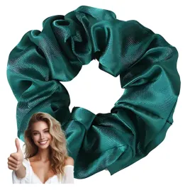 gumka-do-wlosow-satynowa-scrunchie-zielona-bezpieczna-z-polyskiem-wygodna