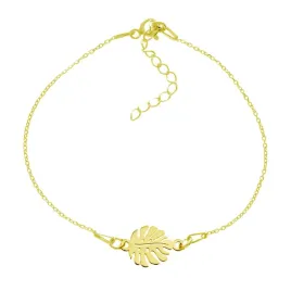 bransoletka-srebrna-zlocona-lisc-monstera-srebro-925