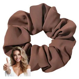 gumka-do-wlosow-jak-jedwab-scrunchies-brazowa-bezpieczna-frotka-duza-xxl