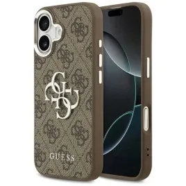 guess-4g-big-4g-classic-logo-etui-iphone-17-brazowy-srebrny-guess