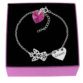 bransoletka-srebrna-dziecieca-aniolek-i-serce-swarovski-grawer-srebro-925