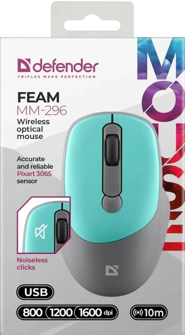 mysz-defender-feam-mm-296-rf-silent-mint-defender-stan-nowy