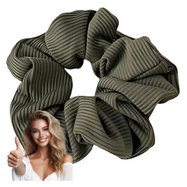 gumka-do-wlosow-w-prazki-scrunchies-khaki-wygodna-frotka-bezpieczna-modna