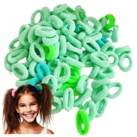 gumki-do-wlosow-zielone-zestaw-100-sztuk-male-mini-frotki-bezpieczne